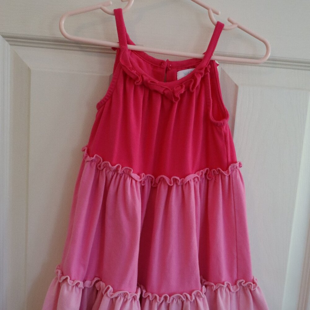 Bright Pink tiered ombre dress with ruffle details. Maggie and Zoe sz 3T
